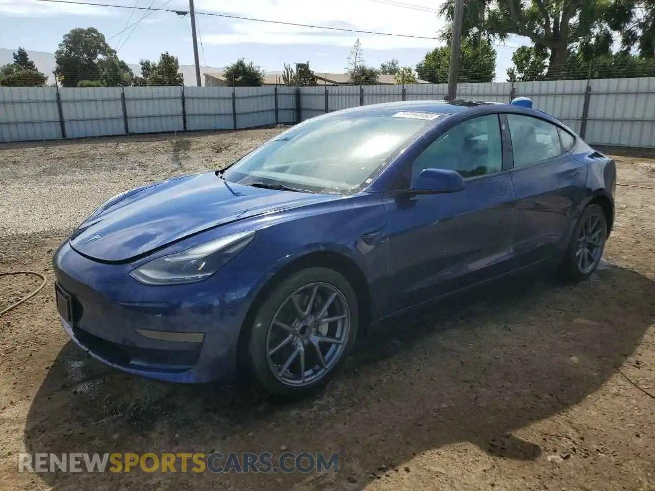 1 Photograph of a damaged car 5YJ3E1EA7NF291269 TESLA MODEL 3 2022