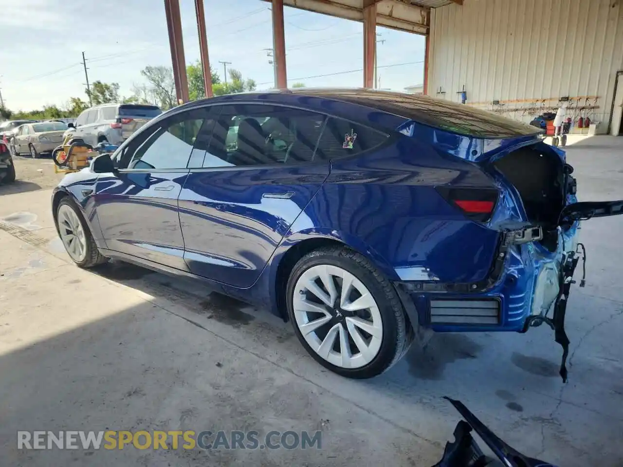 2 Photograph of a damaged car 5YJ3E1EA7NF329003 TESLA MODEL 3 2022