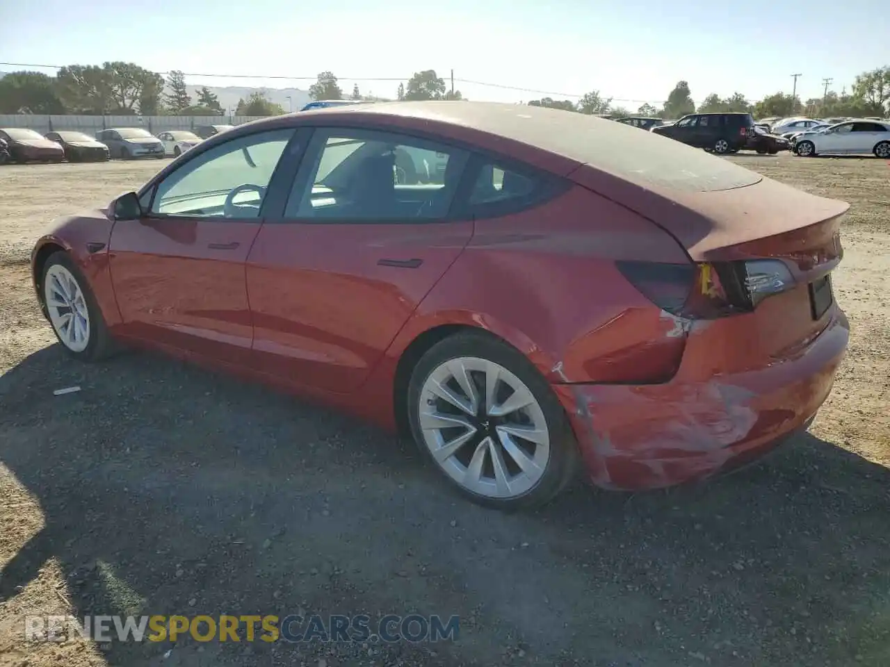 2 Photograph of a damaged car 5YJ3E1EA7NF330779 TESLA MODEL 3 2022
