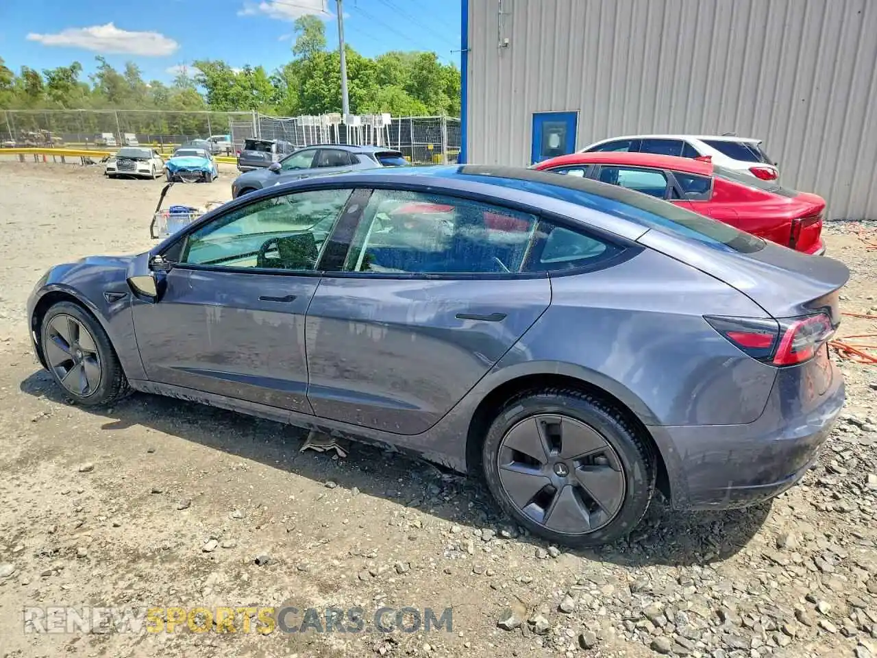2 Photograph of a damaged car 5YJ3E1EA7NF368576 TESLA MODEL 3 2022