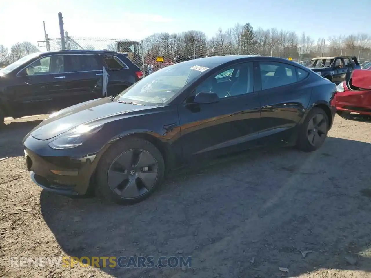 1 Photograph of a damaged car 5YJ3E1EA7NF368741 TESLA MODEL 3 2022
