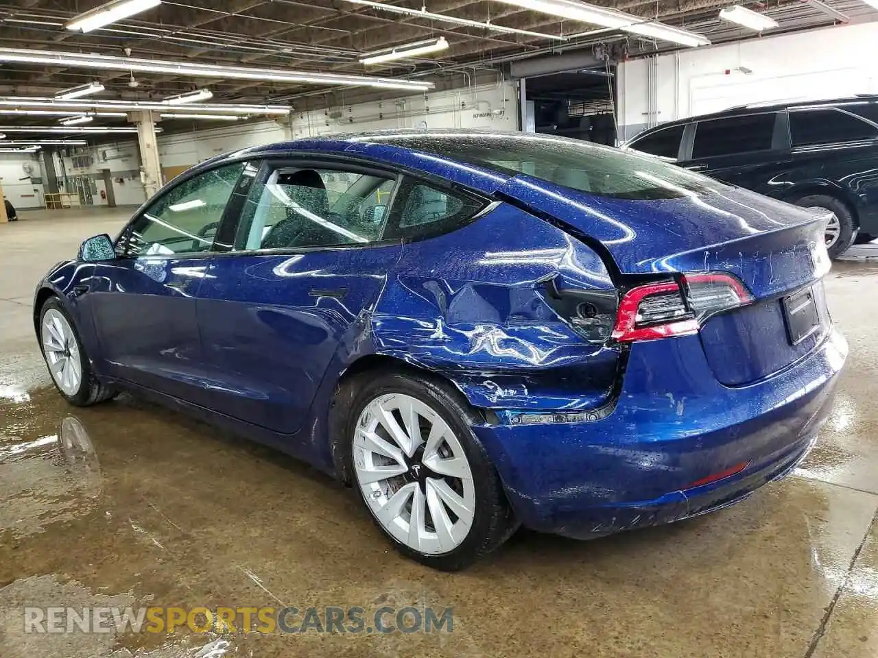 2 Photograph of a damaged car 5YJ3E1EA7NF369548 TESLA MODEL 3 2022