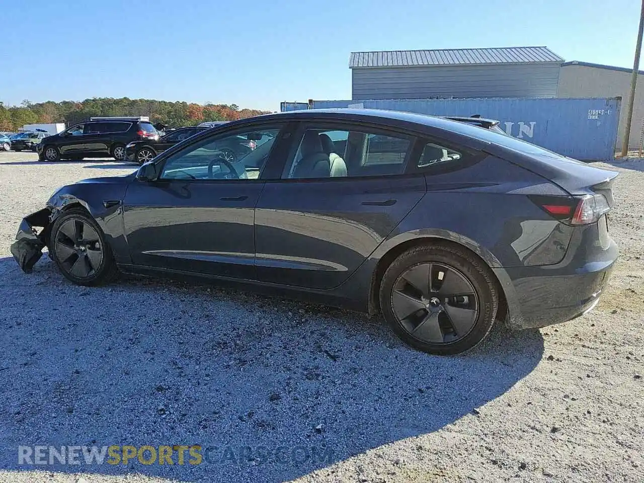 2 Photograph of a damaged car 5YJ3E1EA7NF370683 TESLA MODEL 3 2022