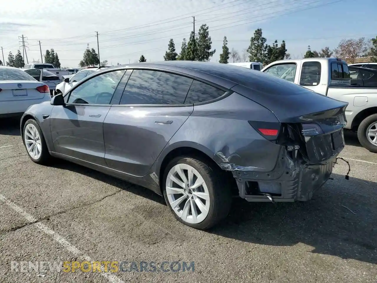 2 Photograph of a damaged car 5YJ3E1EA8NF122152 TESLA MODEL 3 2022