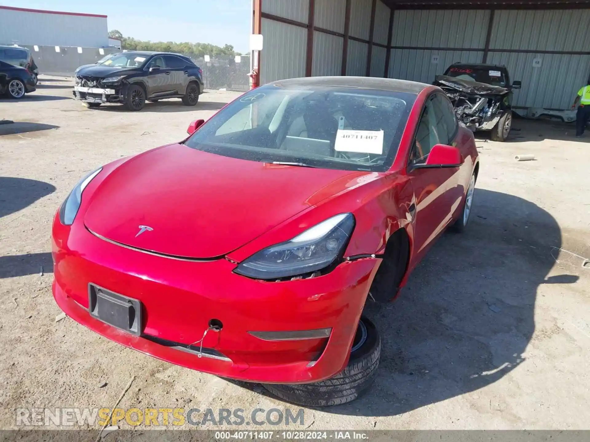 2 Photograph of a damaged car 5YJ3E1EA8NF170671 TESLA MODEL 3 2022