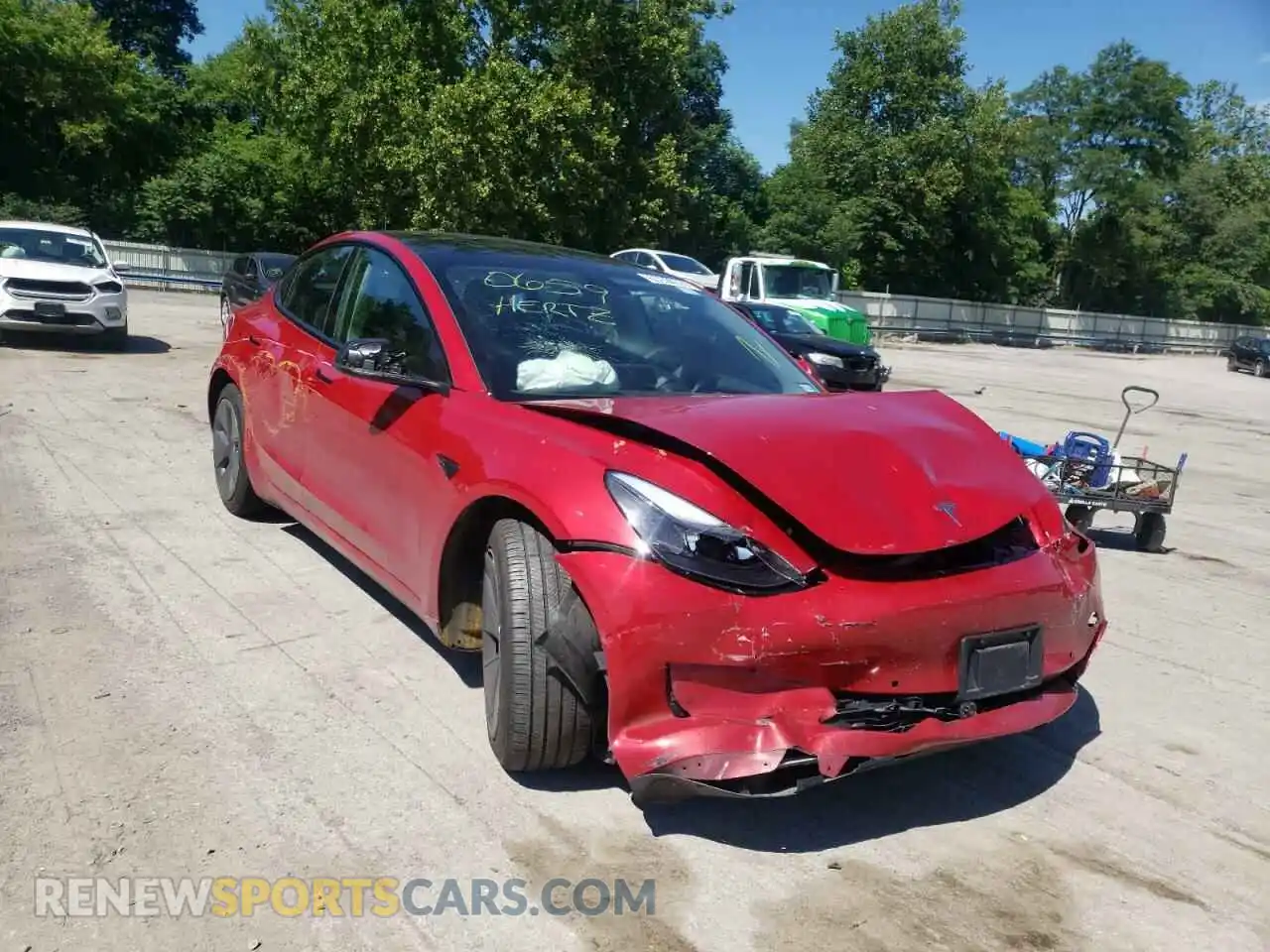 1 Photograph of a damaged car 5YJ3E1EA8NF190659 TESLA MODEL 3 2022