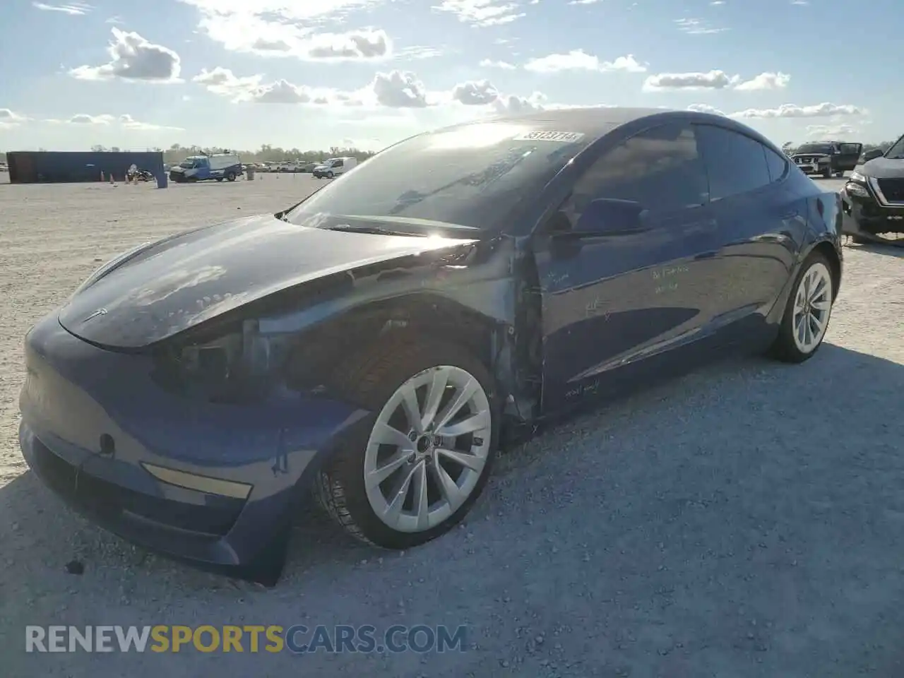 1 Photograph of a damaged car 5YJ3E1EA8NF190855 TESLA MODEL 3 2022