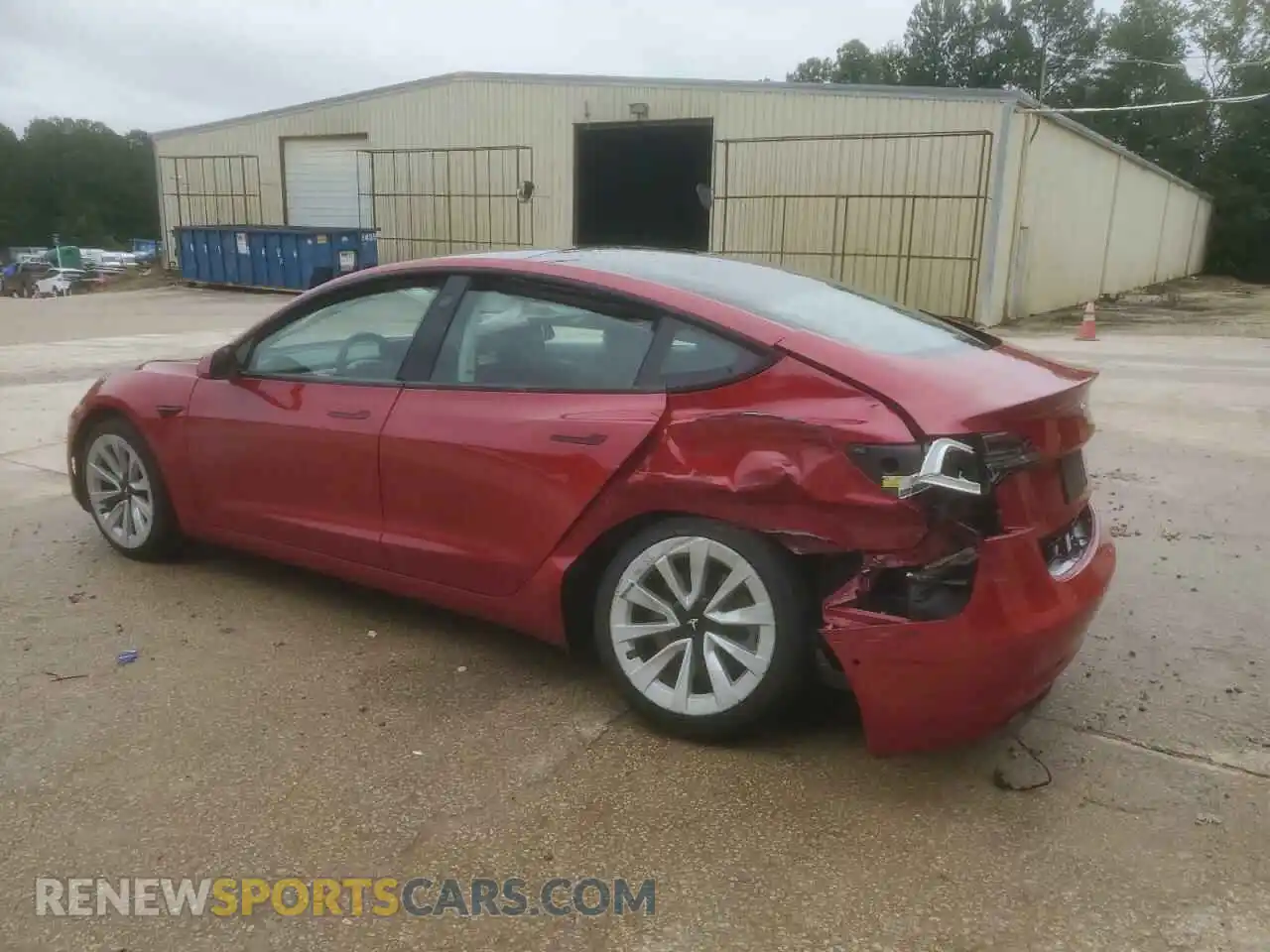 2 Photograph of a damaged car 5YJ3E1EA8NF287439 TESLA MODEL 3 2022