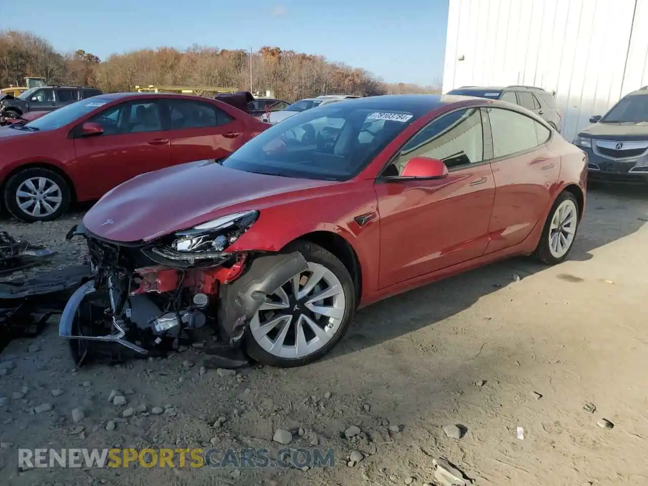 1 Photograph of a damaged car 5YJ3E1EA8NF348997 TESLA MODEL 3 2022