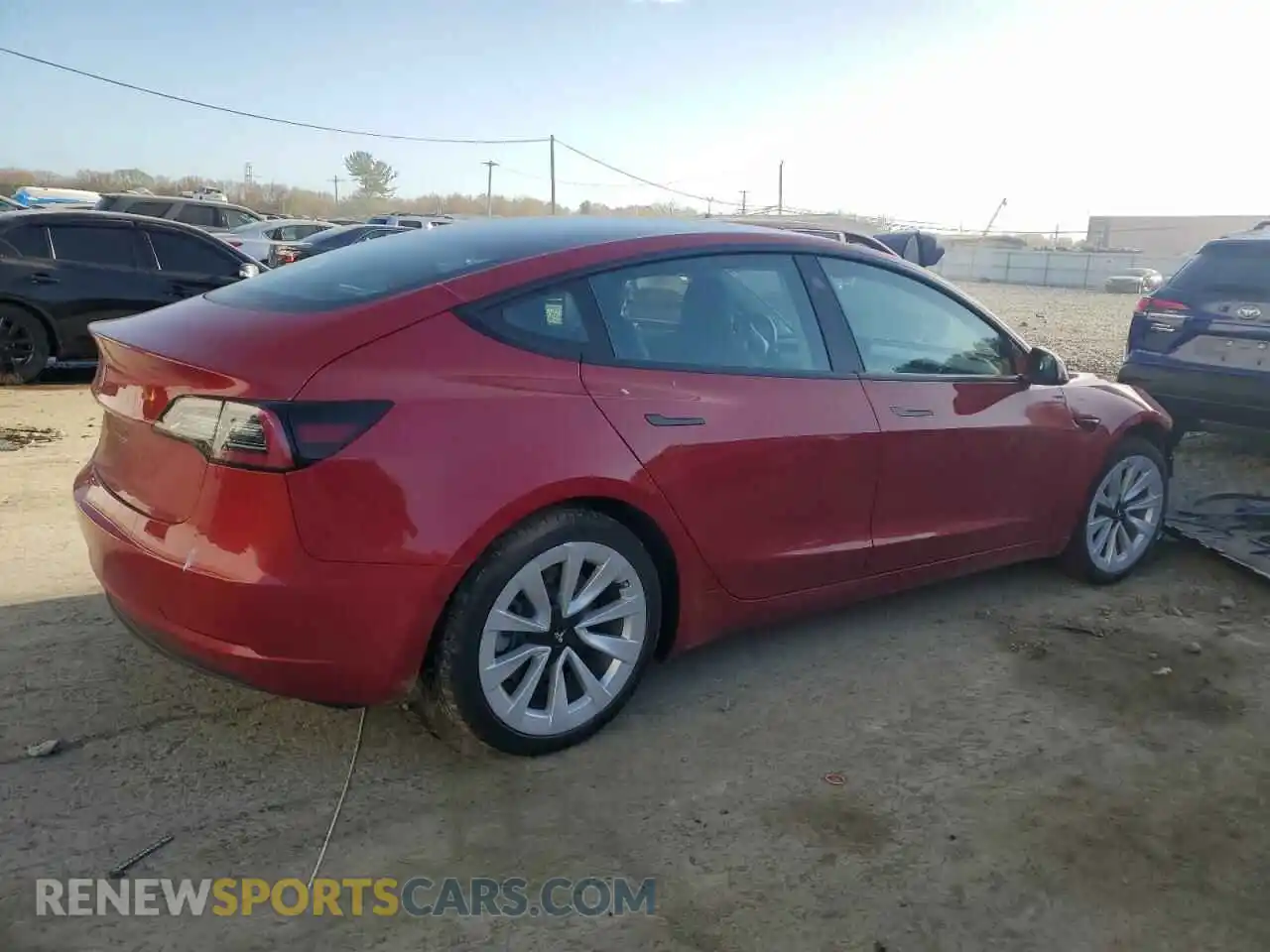 3 Photograph of a damaged car 5YJ3E1EA8NF348997 TESLA MODEL 3 2022