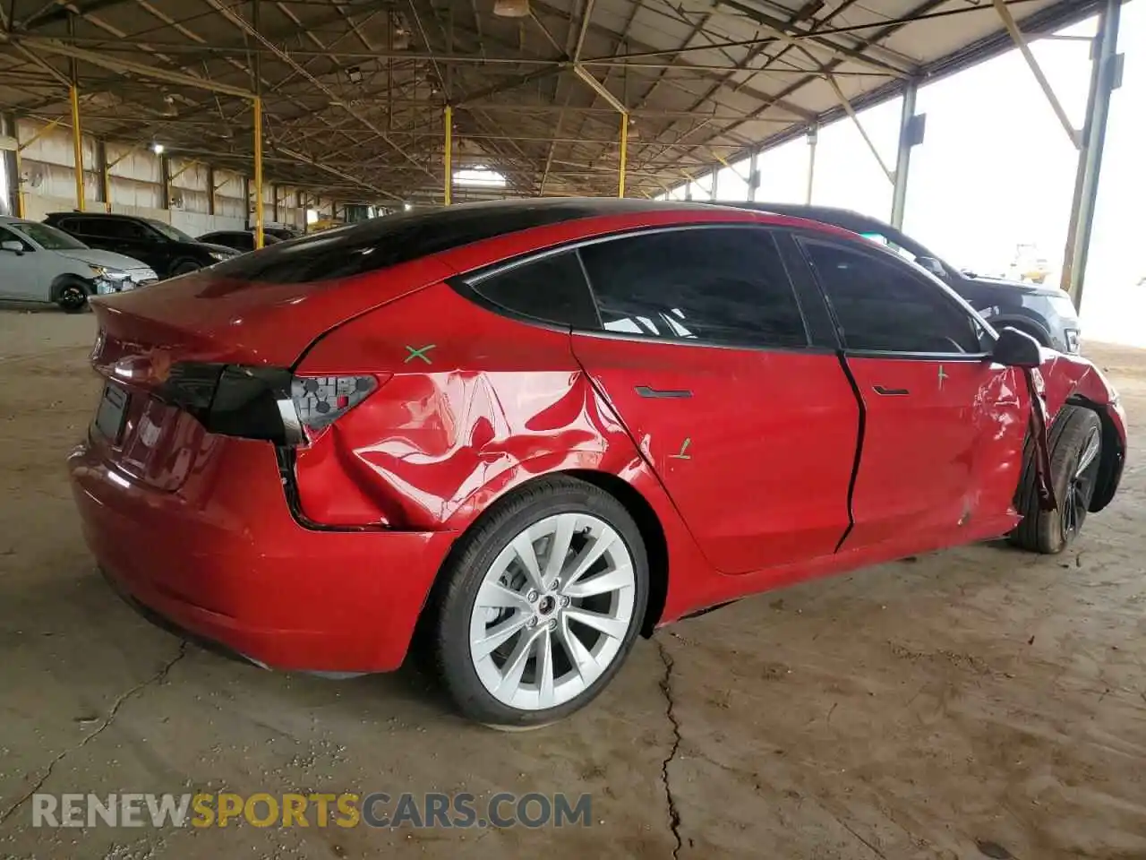 3 Photograph of a damaged car 5YJ3E1EA9NF128364 TESLA MODEL 3 2022