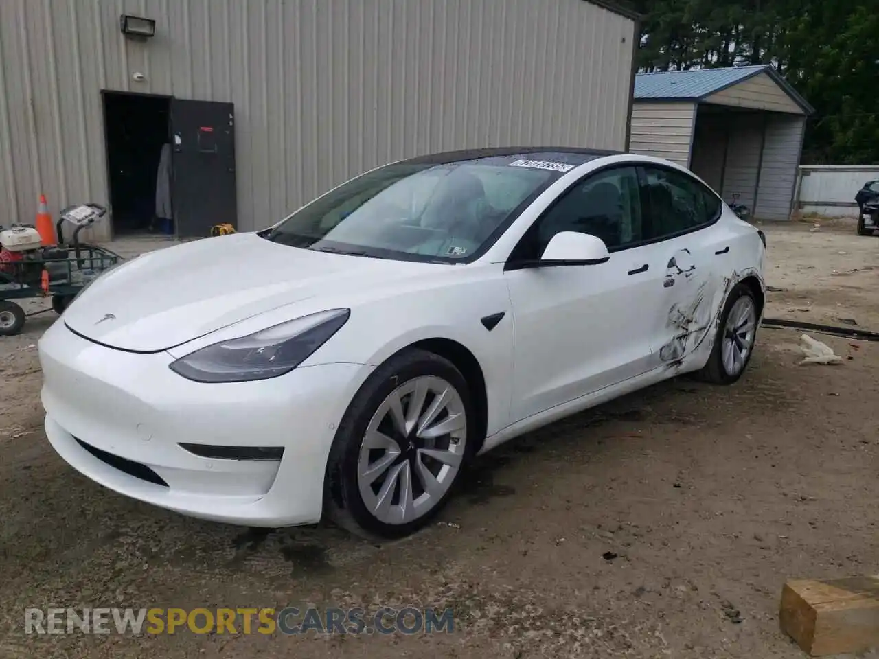 1 Photograph of a damaged car 5YJ3E1EA9NF287904 TESLA MODEL 3 2022