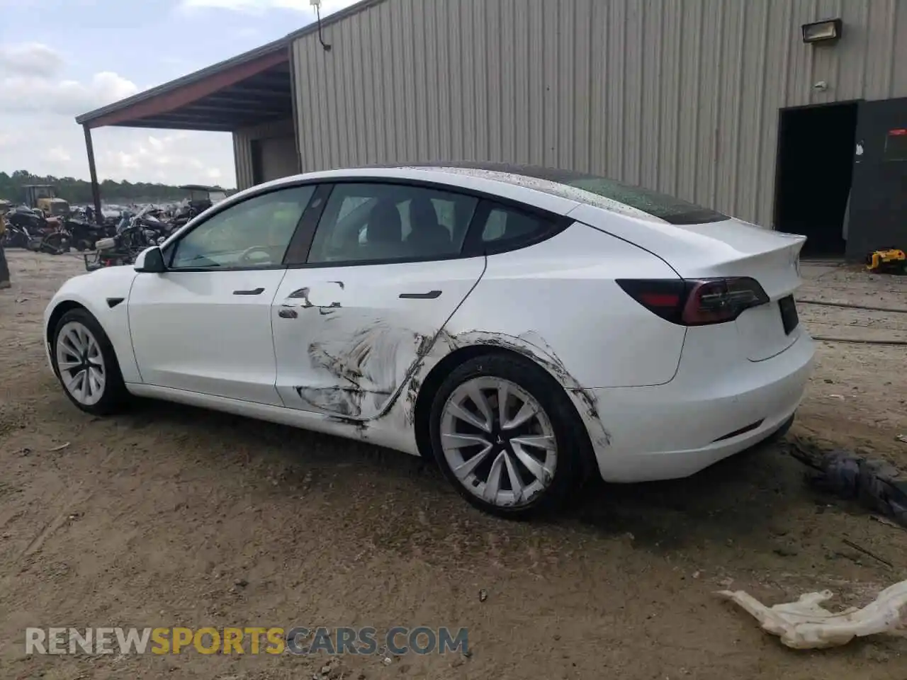 2 Photograph of a damaged car 5YJ3E1EA9NF287904 TESLA MODEL 3 2022