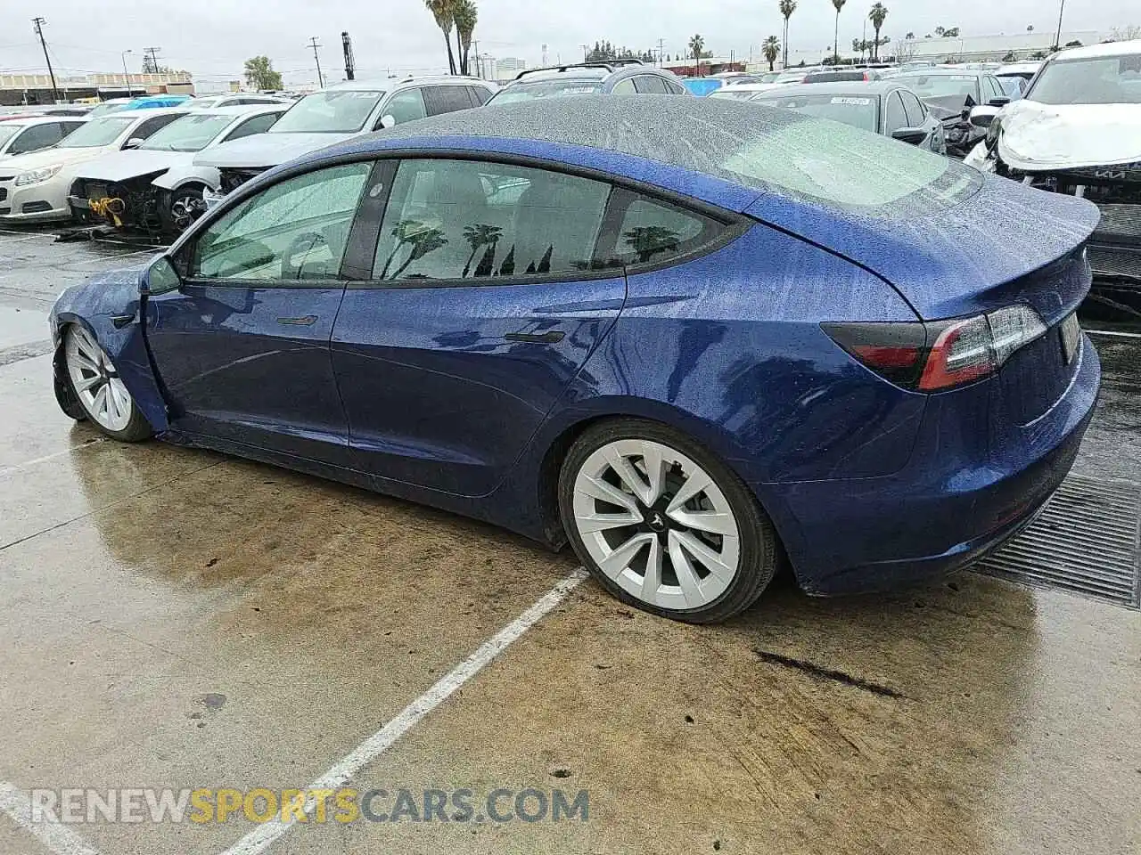 2 Photograph of a damaged car 5YJ3E1EA9NF304474 TESLA MODEL 3 2022