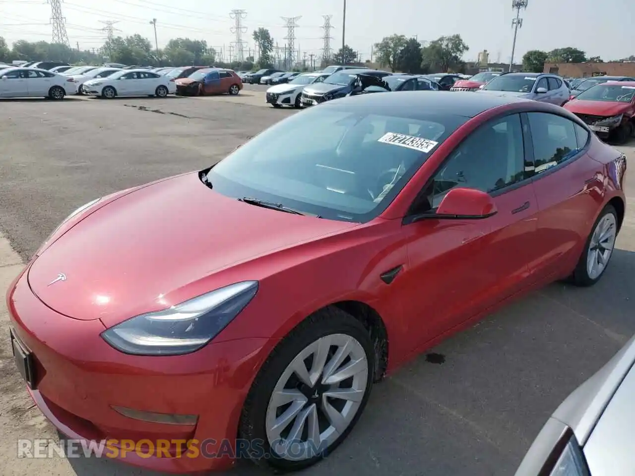 1 Photograph of a damaged car 5YJ3E1EA9NF304751 TESLA MODEL 3 2022