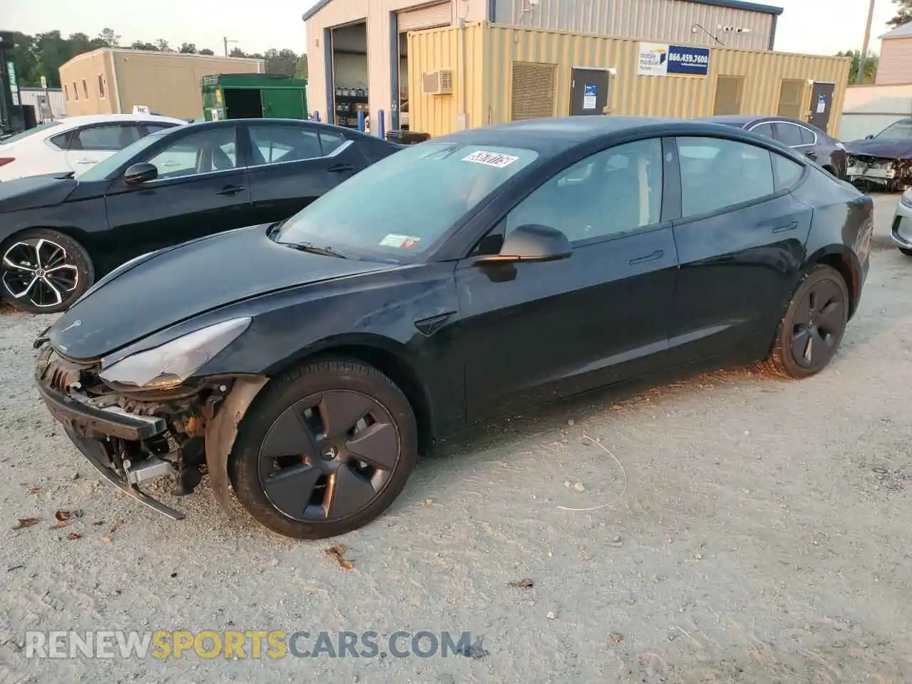 1 Photograph of a damaged car 5YJ3E1EA9NF369969 TESLA MODEL 3 2022