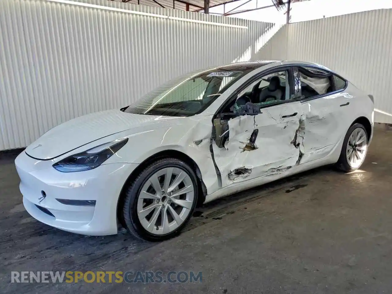 1 Photograph of a damaged car 5YJ3E1EA9NF370183 TESLA MODEL 3 2022