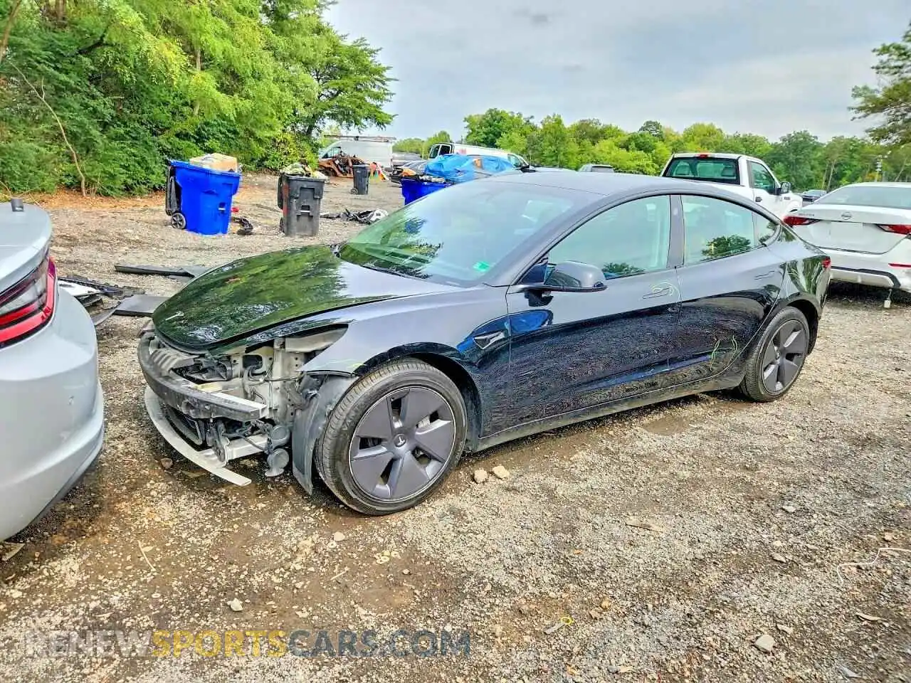 1 Photograph of a damaged car 5YJ3E1EA9NF370197 TESLA MODEL 3 2022