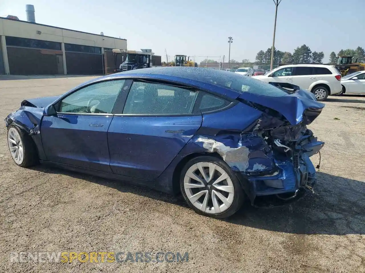 2 Photograph of a damaged car 5YJ3E1EA9NF370782 TESLA MODEL 3 2022