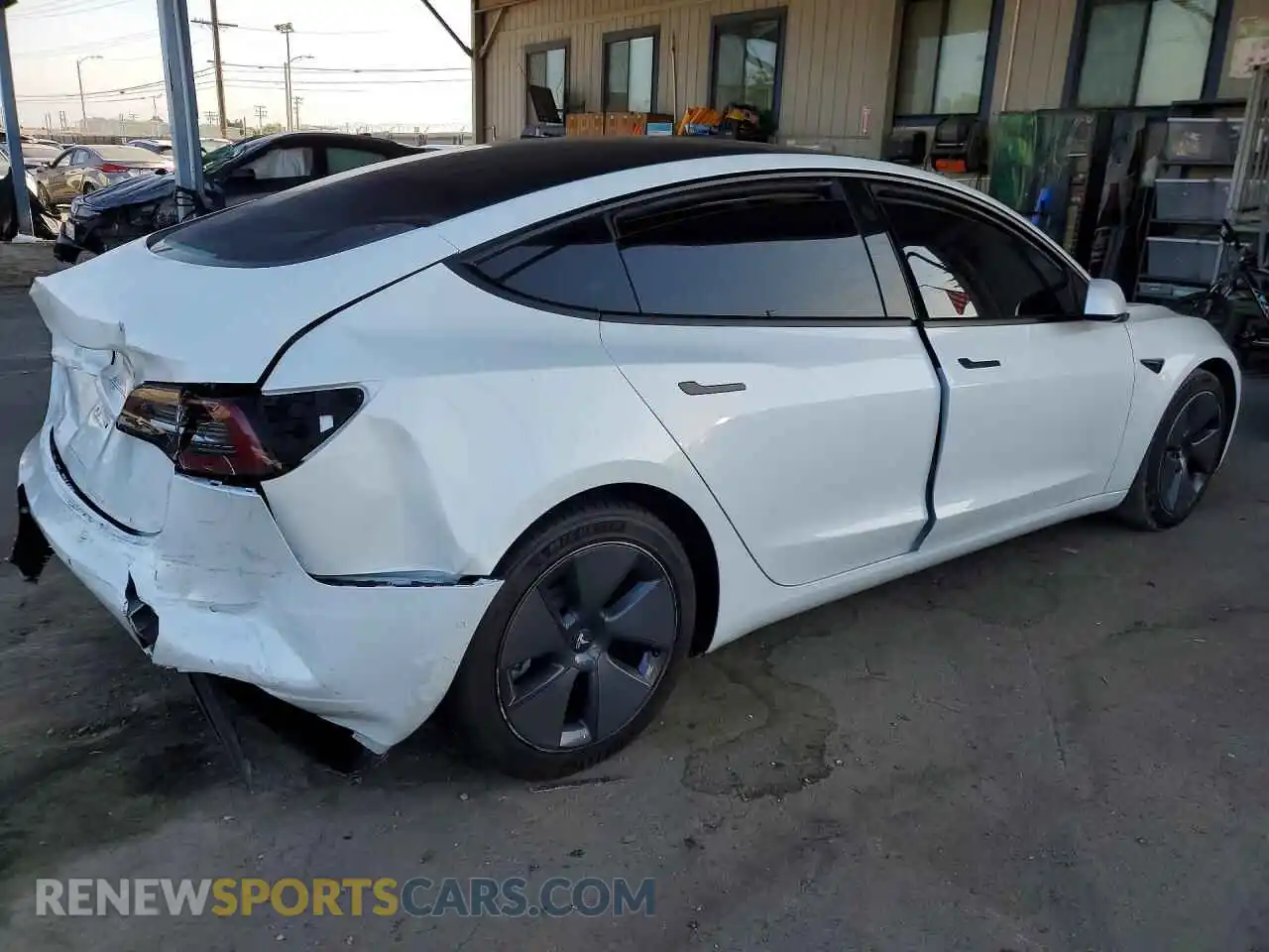 3 fotografías del automóvil dañado 5YJ3E1EAXNF125392 TESLA MODEL 3 2022