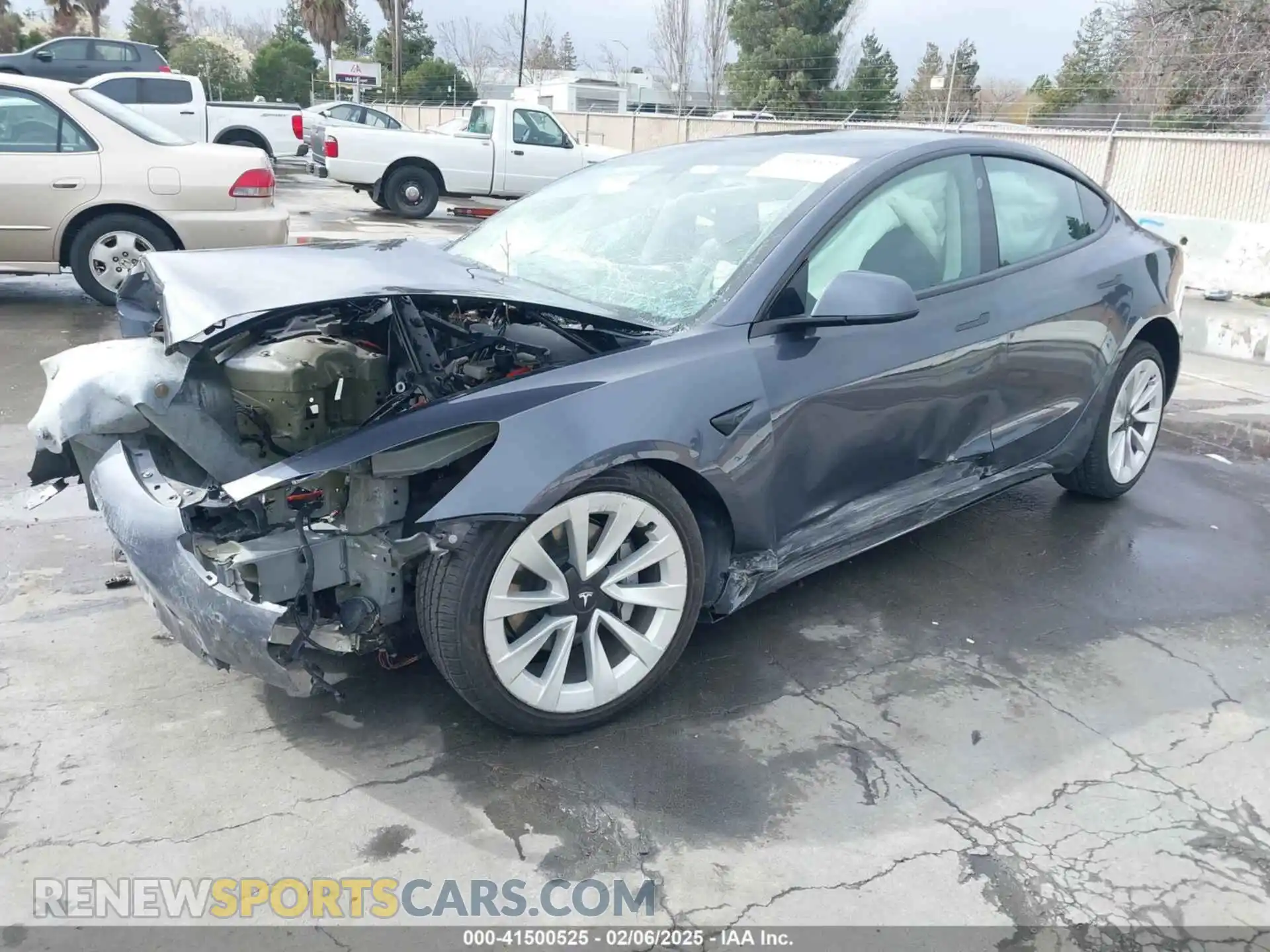 2 Фотография поврежденного автомобиля 5YJ3E1EAXNF142967 TESLA MODEL 3 2022