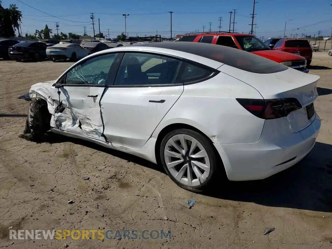 2 Photograph of a damaged car 5YJ3E1EAXNF212337 TESLA MODEL 3 2022