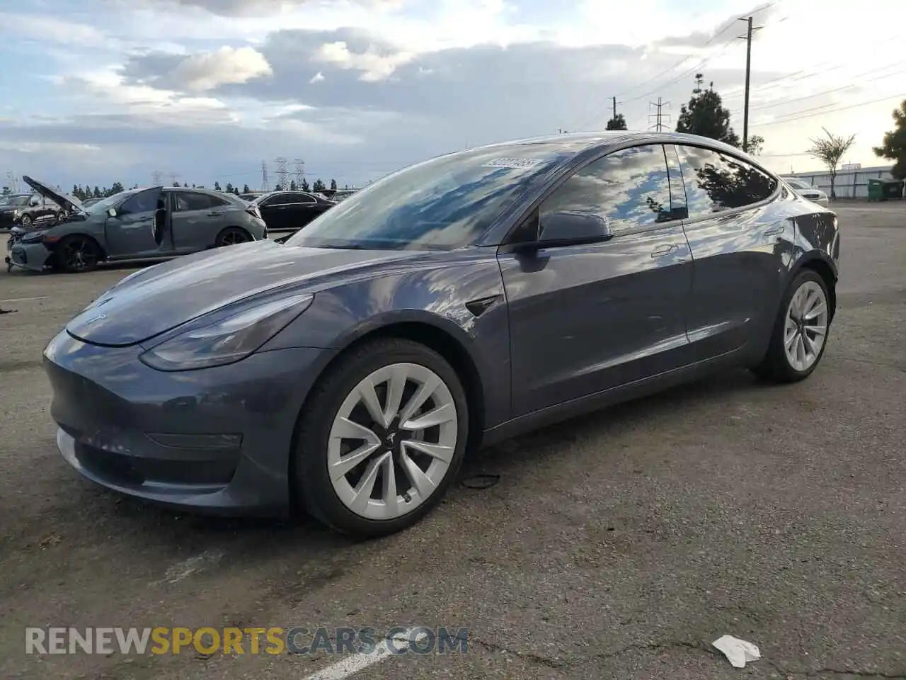 1 Photograph of a damaged car 5YJ3E1EAXNF232152 TESLA MODEL 3 2022