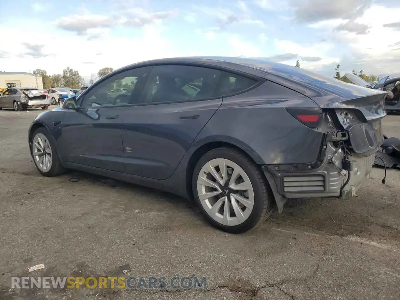 2 Photograph of a damaged car 5YJ3E1EAXNF232152 TESLA MODEL 3 2022