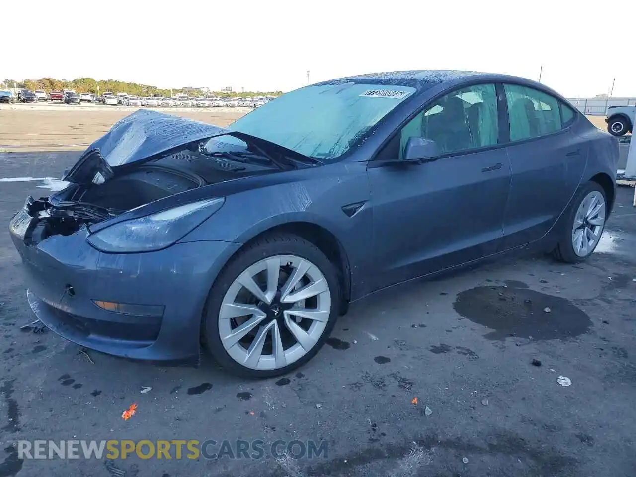 1 Photograph of a damaged car 5YJ3E1EAXNF287779 TESLA MODEL 3 2022