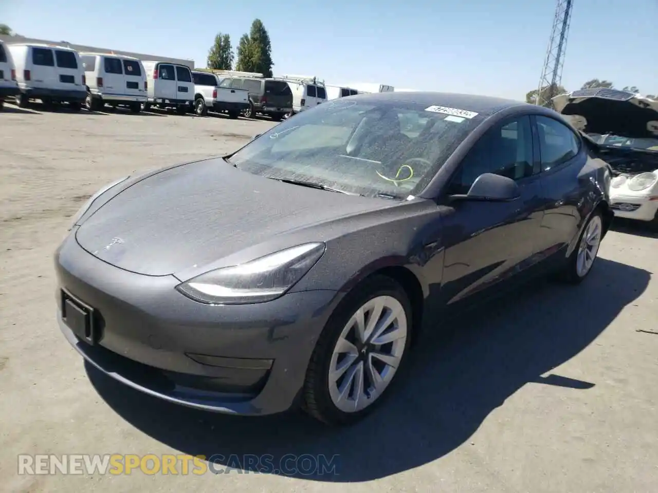 2 Photograph of a damaged car 5YJ3E1EAXNF304788 TESLA MODEL 3 2022