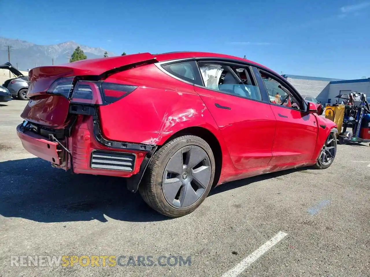 3 Photograph of a damaged car 5YJ3E1EAXNF361010 TESLA MODEL 3 2022