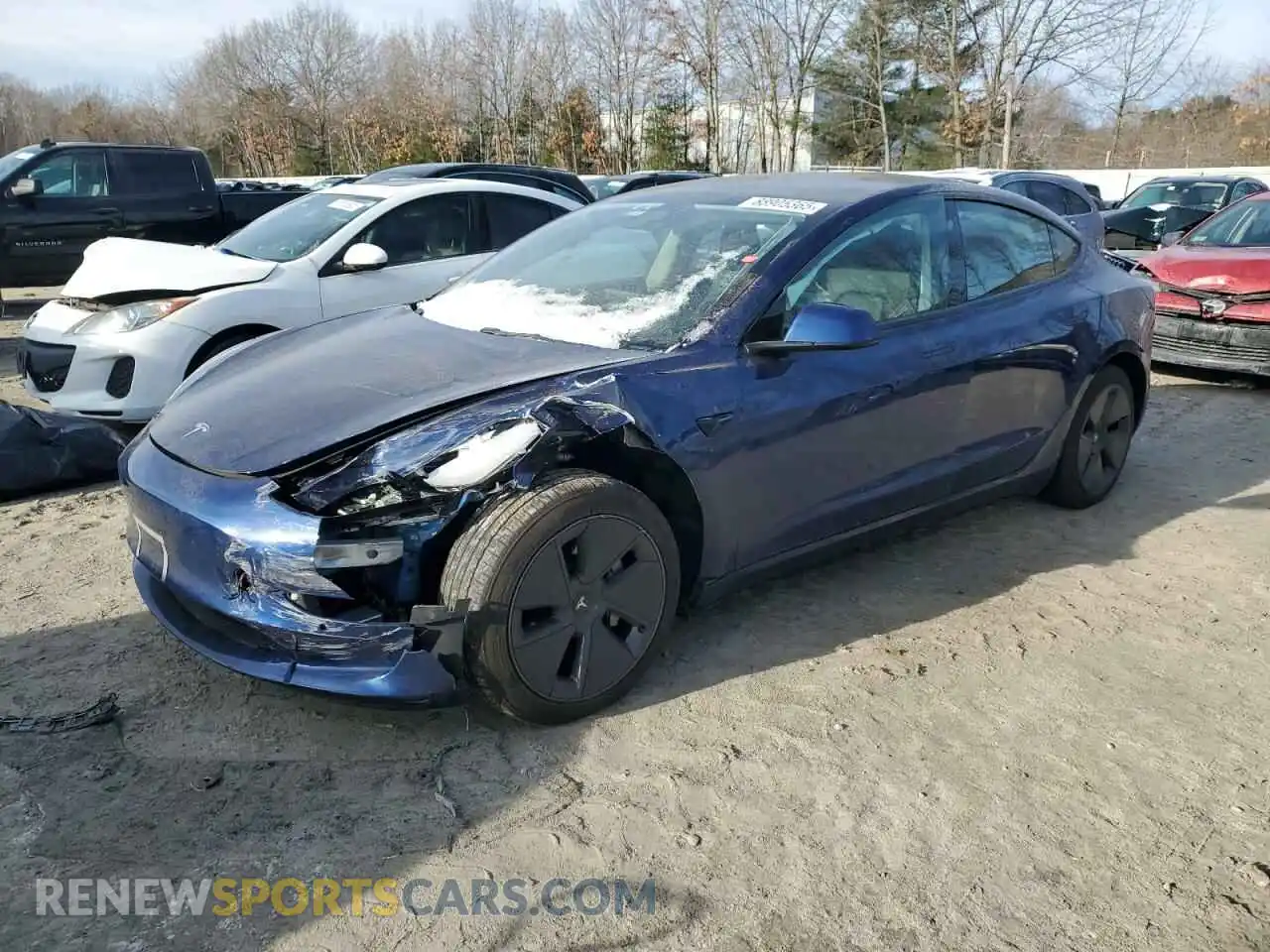 1 Photograph of a damaged car 5YJ3E1EB0NF103121 TESLA MODEL 3 2022