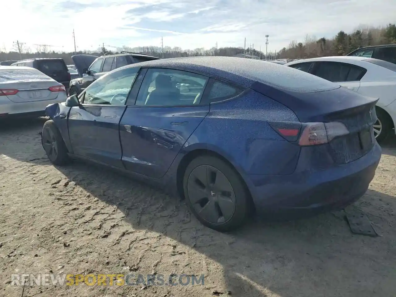 2 Photograph of a damaged car 5YJ3E1EB0NF103121 TESLA MODEL 3 2022