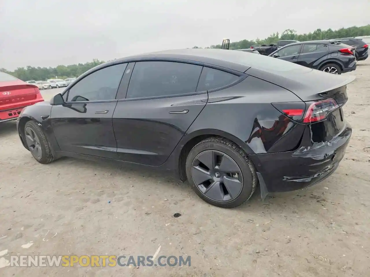 2 fotografías del automóvil dañado 5YJ3E1EB0NF112059 TESLA MODEL 3 2022