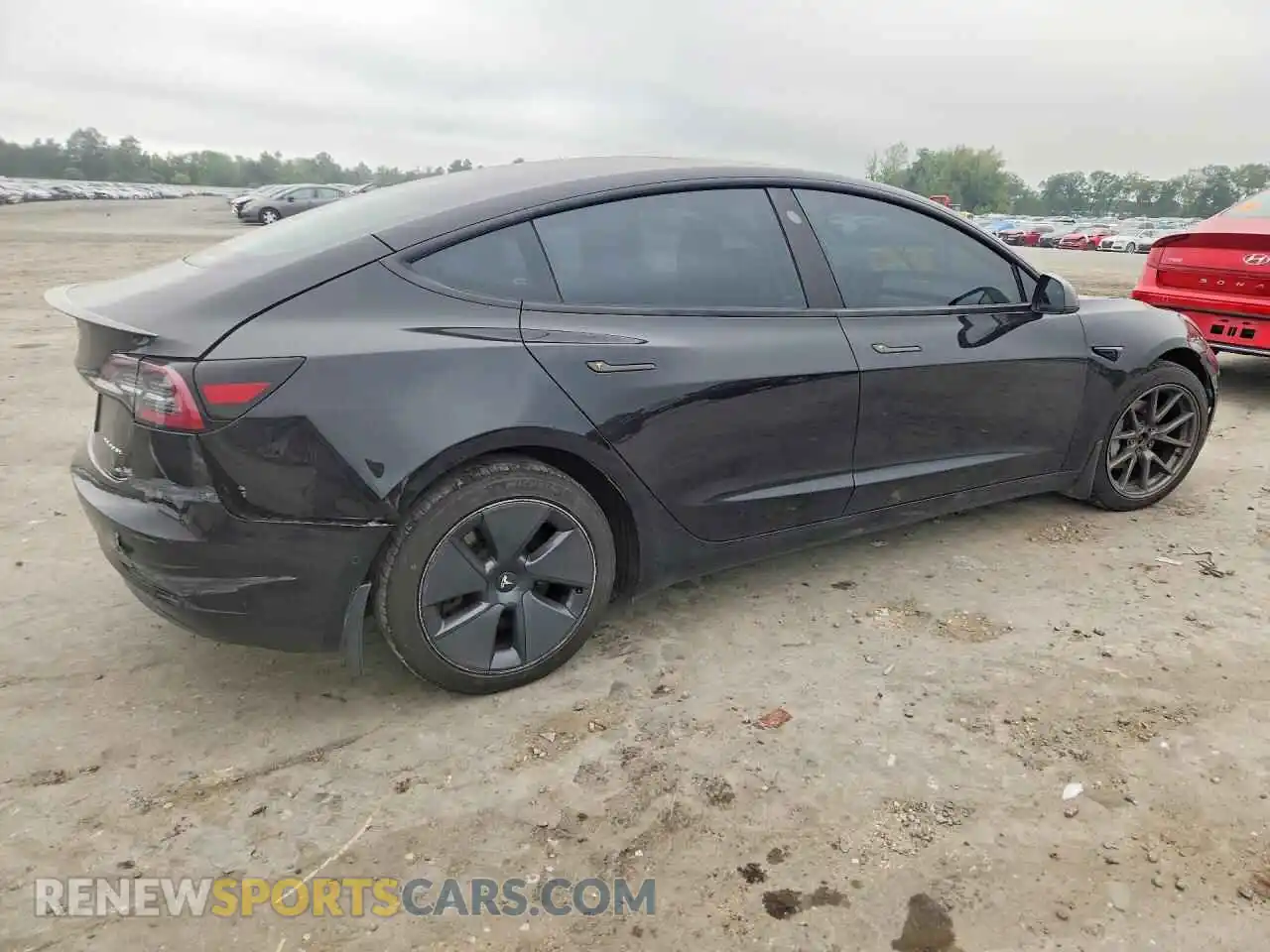 3 fotografías del automóvil dañado 5YJ3E1EB0NF112059 TESLA MODEL 3 2022