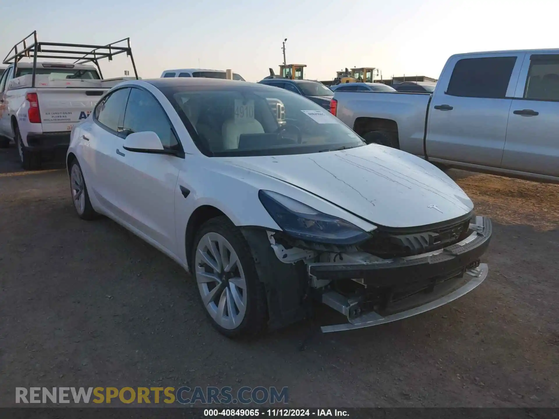 1 Photograph of a damaged car 5YJ3E1EB0NF115284 TESLA MODEL 3 2022