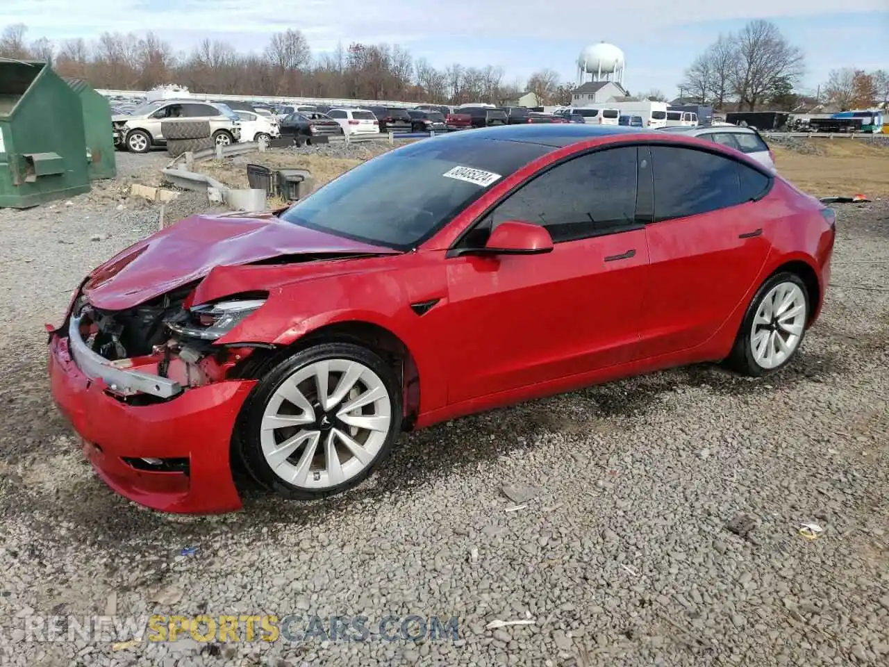 1 Photograph of a damaged car 5YJ3E1EB0NF117732 TESLA MODEL 3 2022
