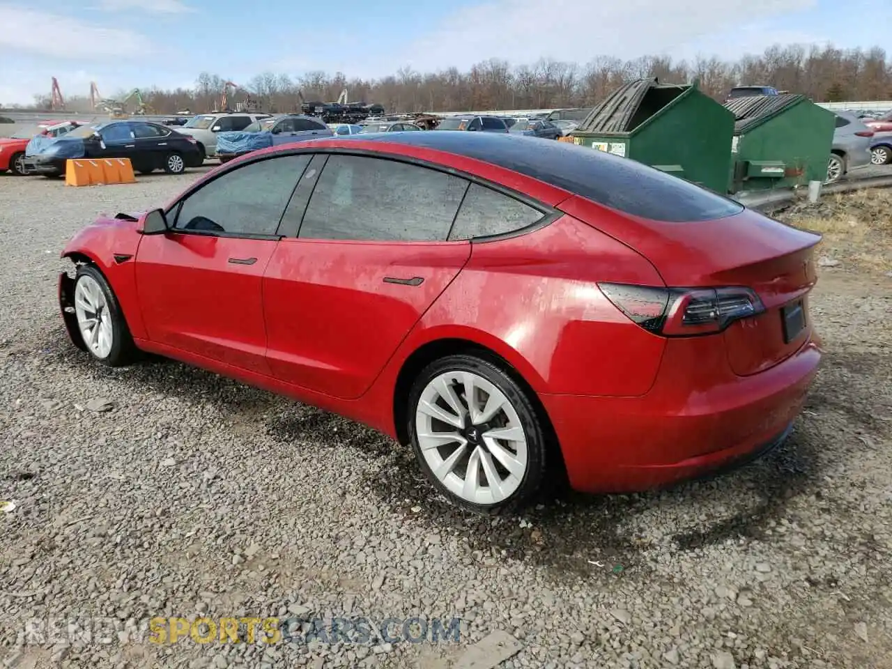 2 Photograph of a damaged car 5YJ3E1EB0NF117732 TESLA MODEL 3 2022
