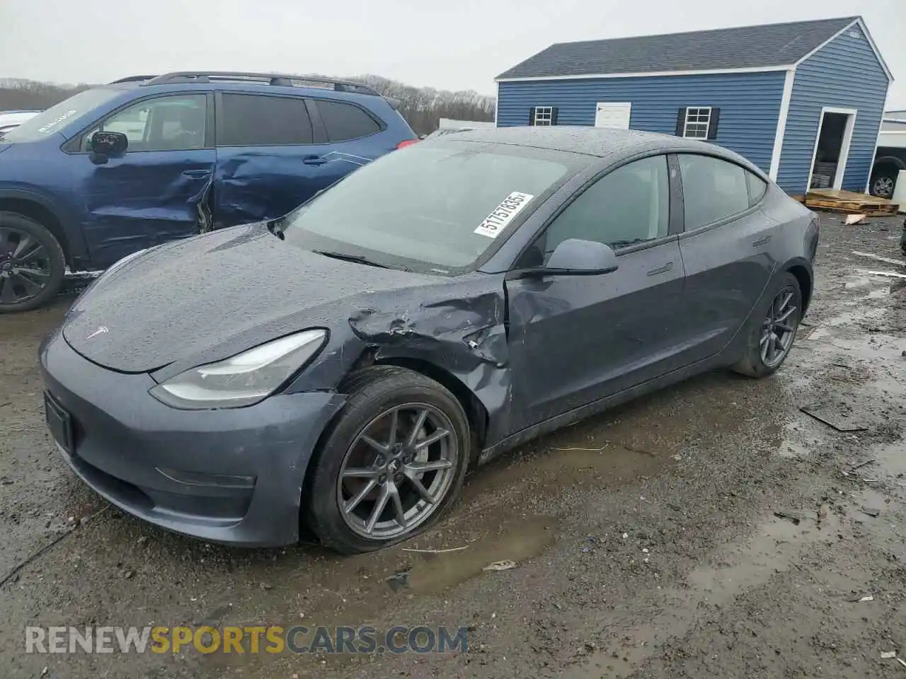 1 Photograph of a damaged car 5YJ3E1EB0NF120016 TESLA MODEL 3 2022