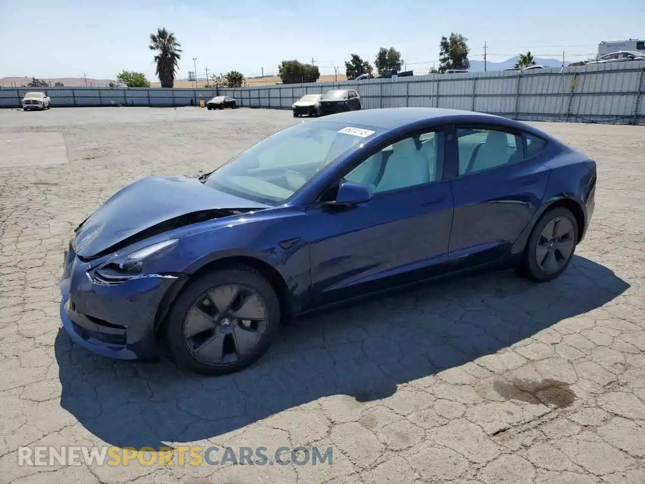 1 Photograph of a damaged car 5YJ3E1EB0NF122168 TESLA MODEL 3 2022