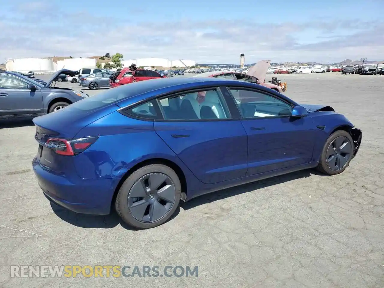 3 Photograph of a damaged car 5YJ3E1EB0NF122168 TESLA MODEL 3 2022