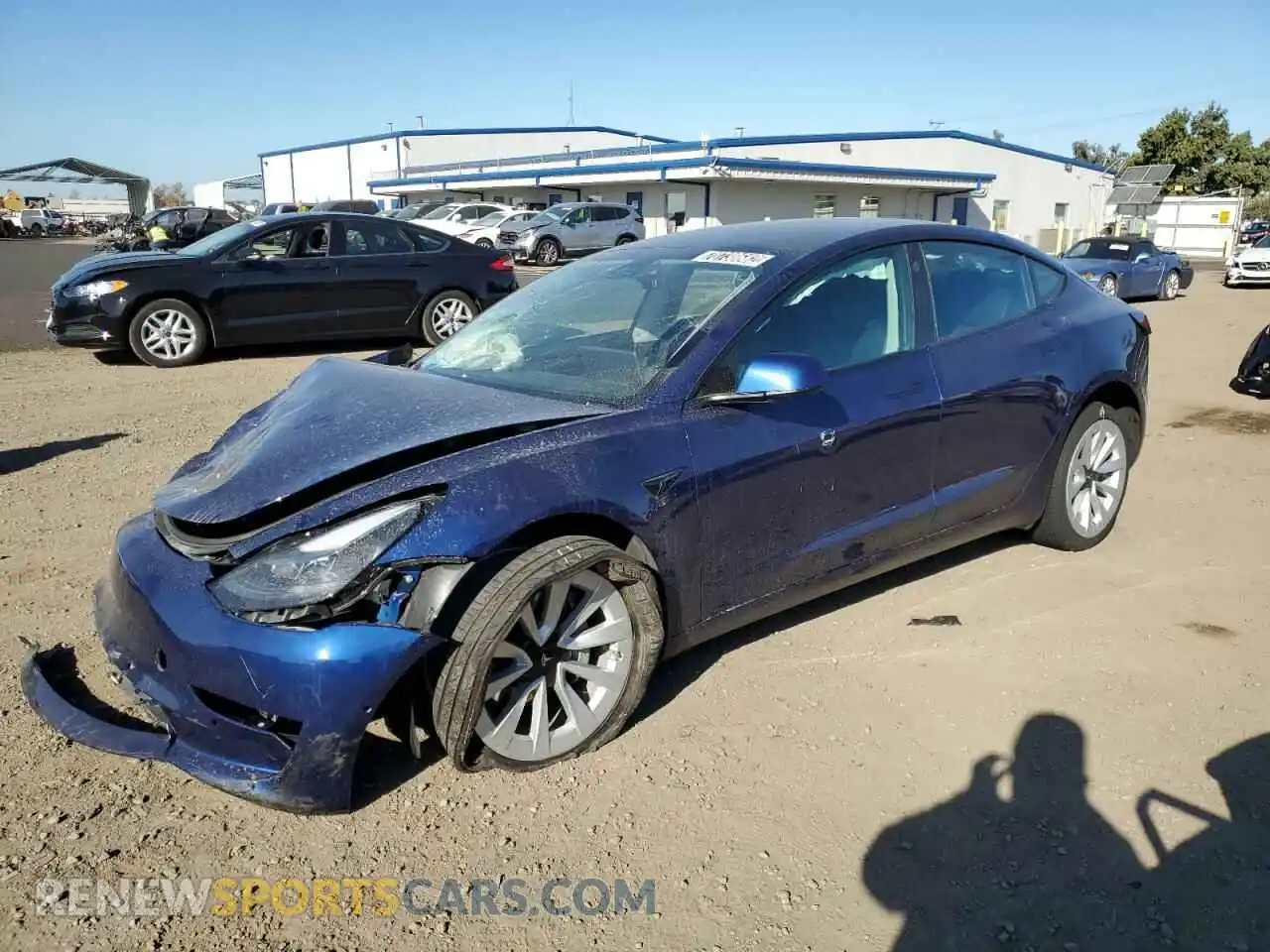1 Photograph of a damaged car 5YJ3E1EB0NF142582 TESLA MODEL 3 2022