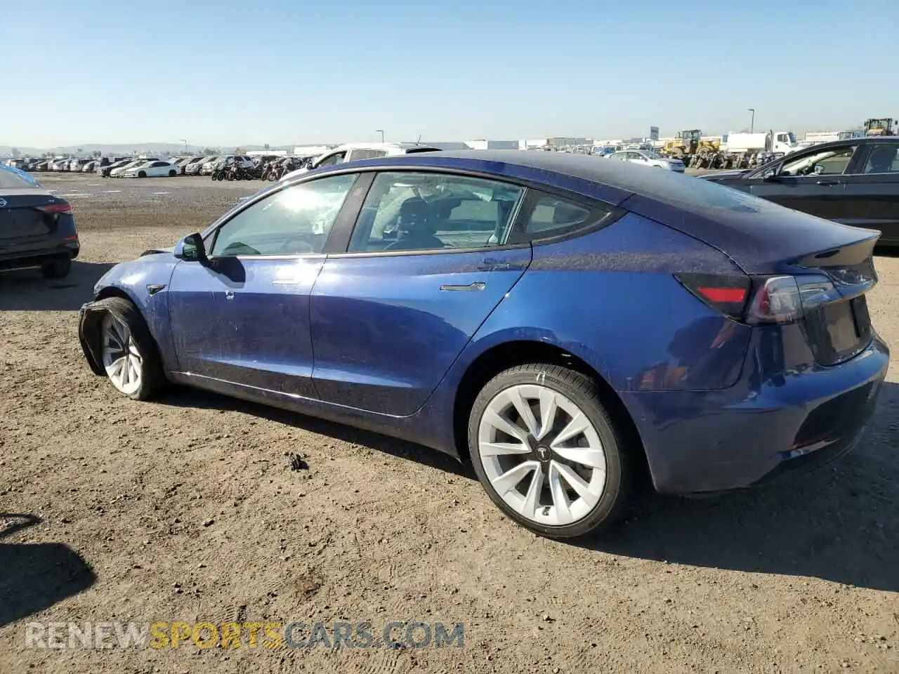 2 Photograph of a damaged car 5YJ3E1EB0NF142582 TESLA MODEL 3 2022