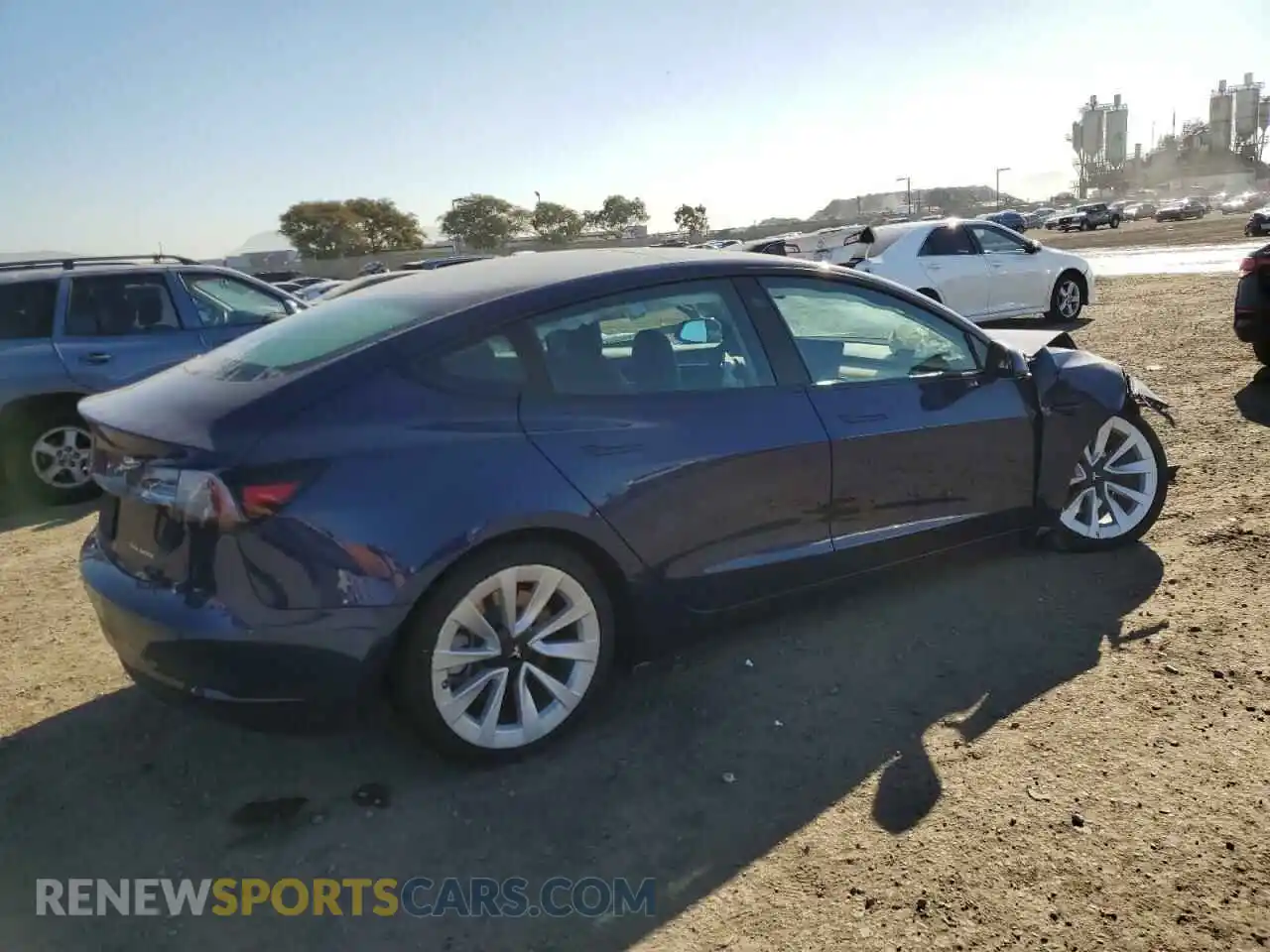 3 Photograph of a damaged car 5YJ3E1EB0NF142582 TESLA MODEL 3 2022