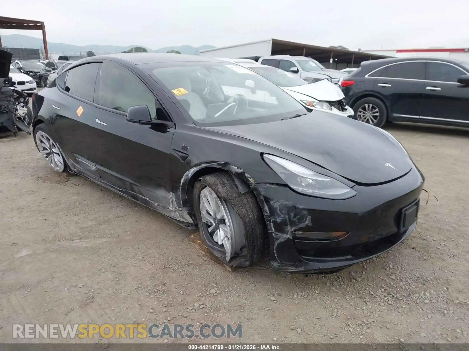1 Photograph of a damaged car 5YJ3E1EB0NF142842 TESLA MODEL 3 2022
