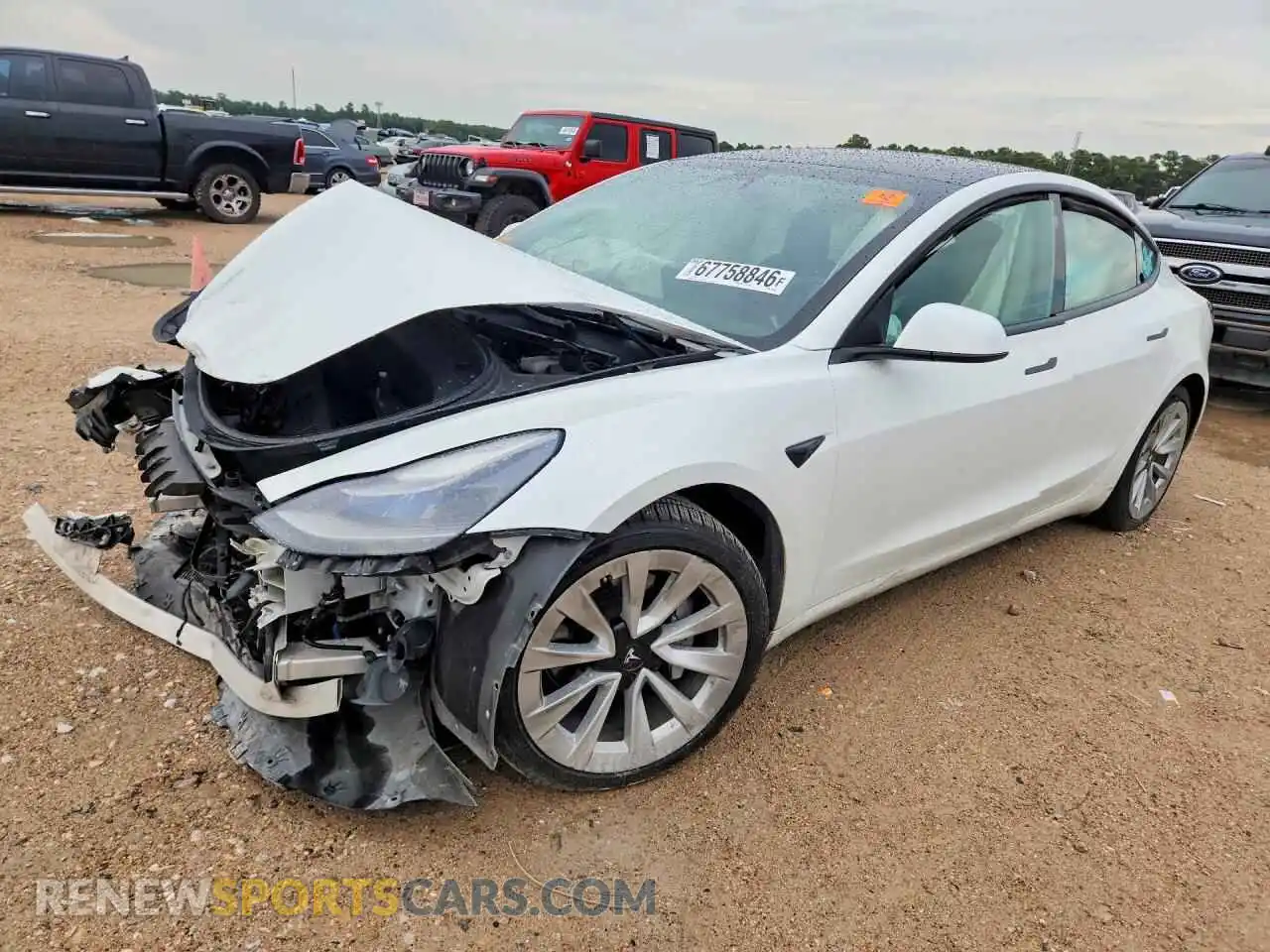 1 Photograph of a damaged car 5YJ3E1EB0NF144199 TESLA MODEL 3 2022