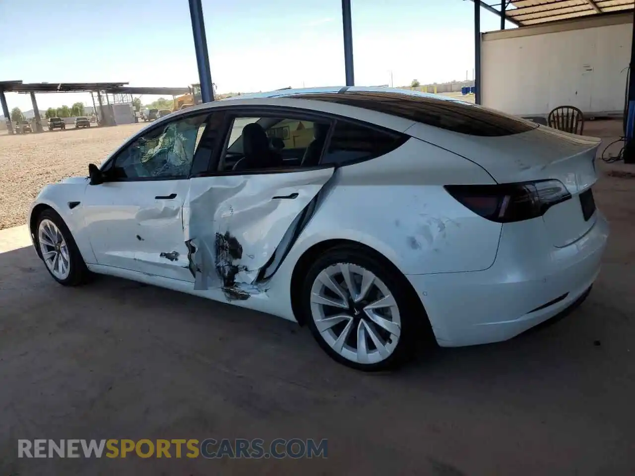 2 Photograph of a damaged car 5YJ3E1EB0NF145207 TESLA MODEL 3 2022