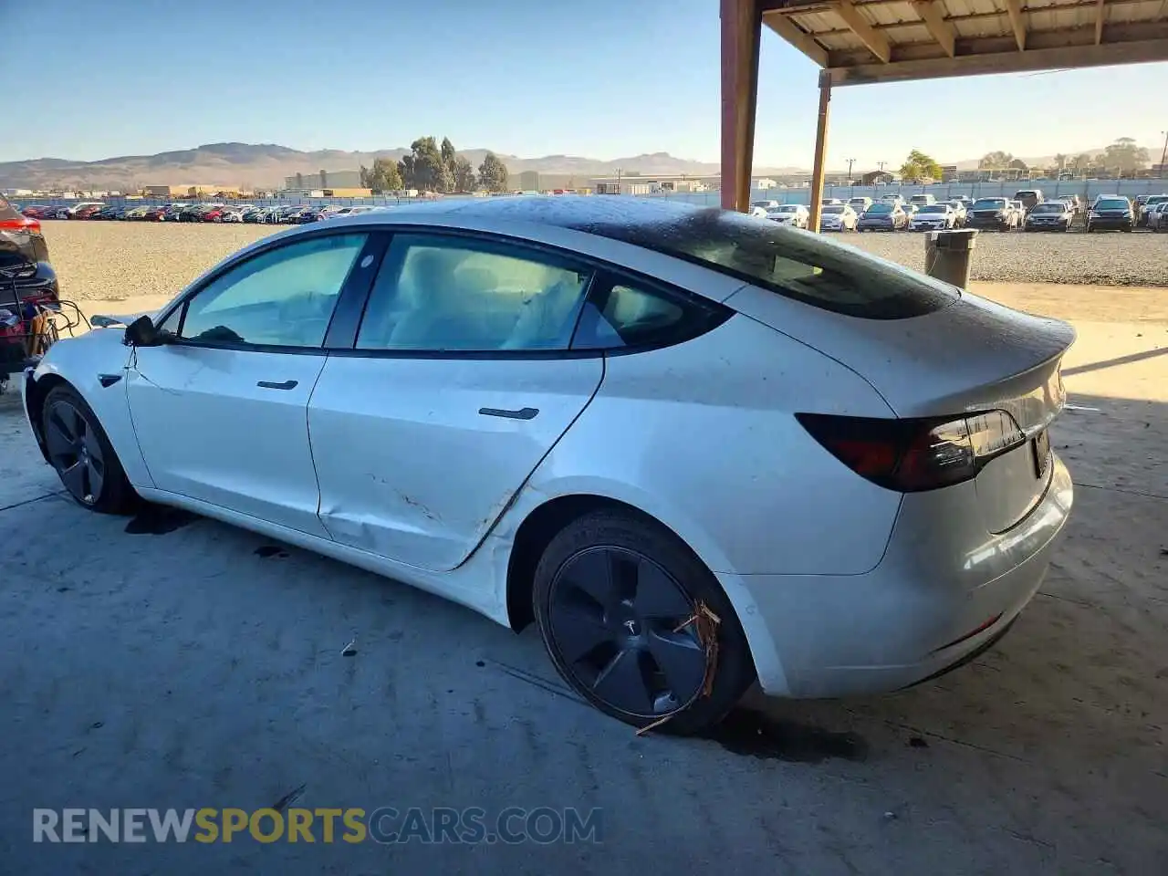 2 Photograph of a damaged car 5YJ3E1EB0NF153646 TESLA MODEL 3 2022