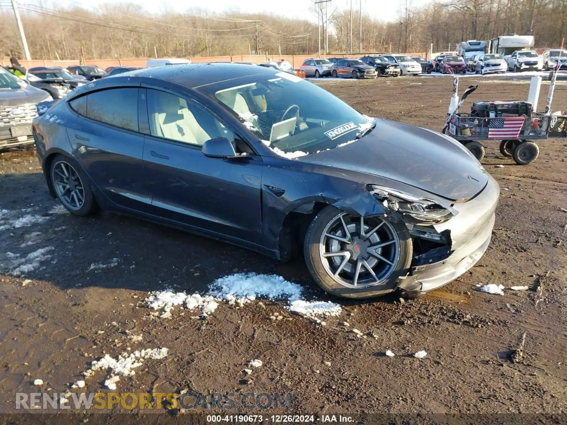 1 Photograph of a damaged car 5YJ3E1EB0NF154246 TESLA MODEL 3 2022