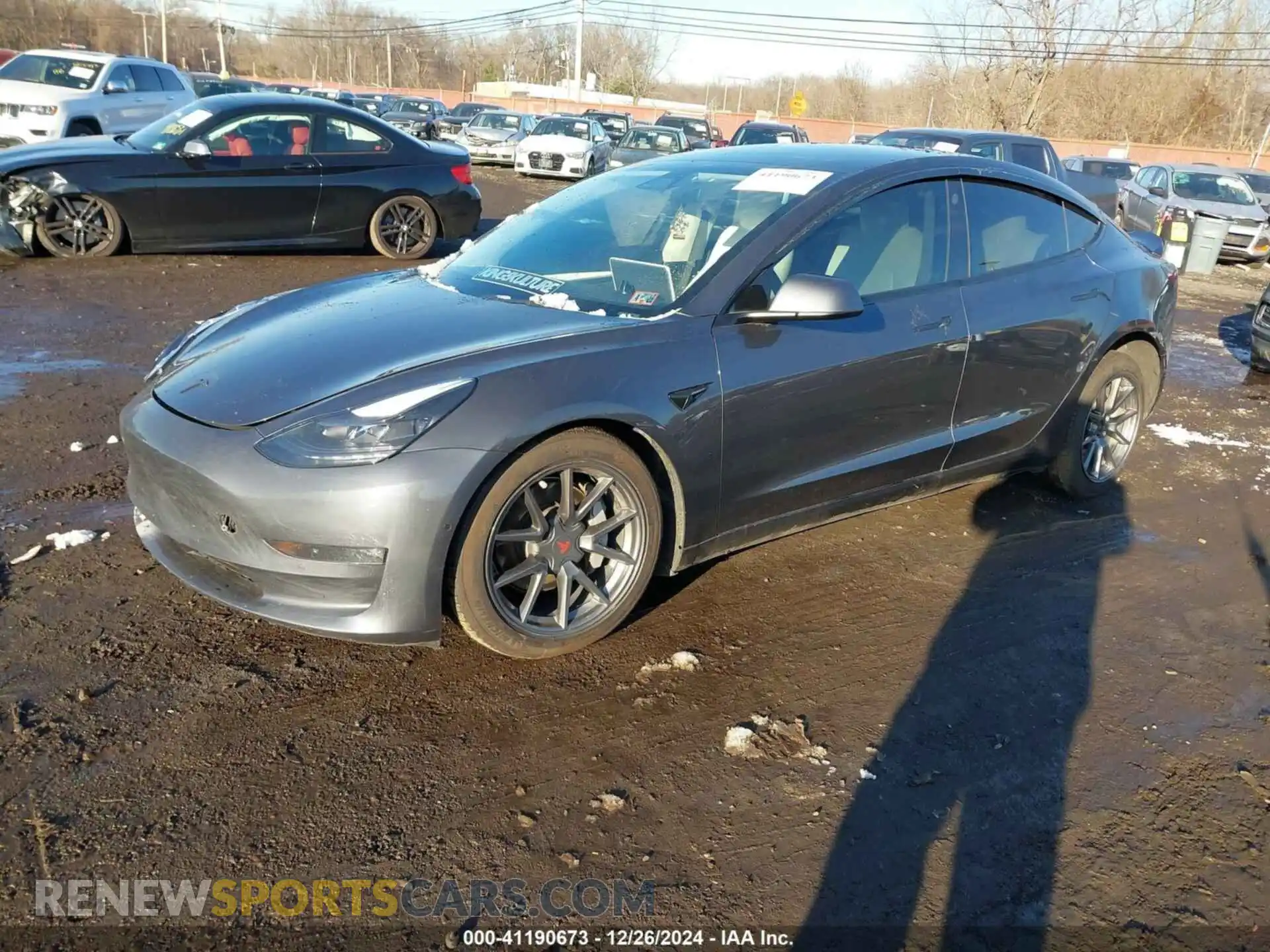 2 Photograph of a damaged car 5YJ3E1EB0NF154246 TESLA MODEL 3 2022